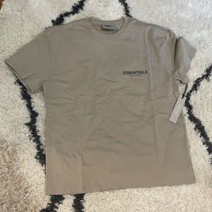 Fear of God ESSENTIALS tee in tan